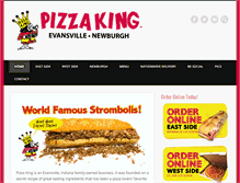 Tablet Screenshot of pizzakingevansville.com